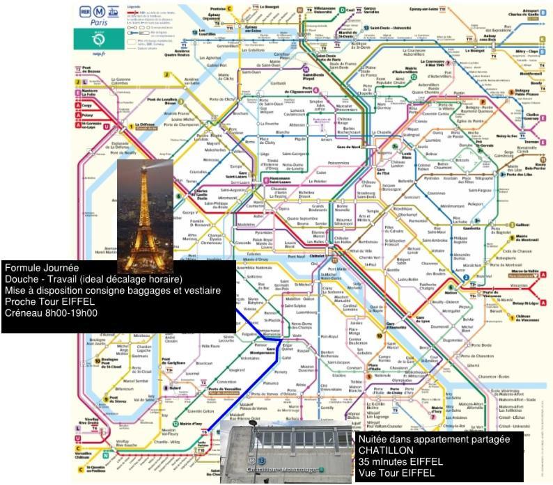 Eiffel Citea Access Dayroom Espace Paris Sans Nuitee Et Chambre Partagee Chatillon Nuitee -- Repos Journee Ou Espace Travail 8-19H Proche Tour Eiffel Ou Usage Bureau A L'Heure En Journee -- Nuitee Chatillon Avenue Paris Bagian luar foto